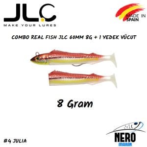 JLC Real Fish Combo 8gr. Kafa 60mm Vücut 2'li Paket #4 Julia