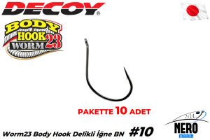 Decoy Worm23 Body Hook Delikli İğne BN #10 (10 Adet)