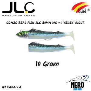 JLC Real Fish Combo 10gr. Kafa 80mm Vücut 2'li Paket #1 Caballa