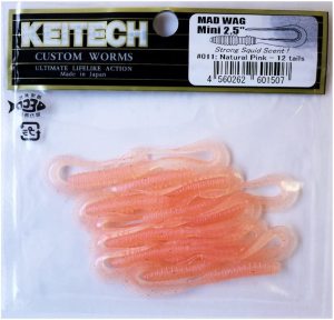 Keitech Mad Wag Mini 2.5'' #011 Natural Pink