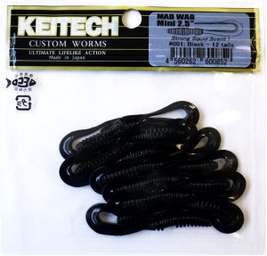 Keitech Mad Wag Mini 2.5'' #001 Black