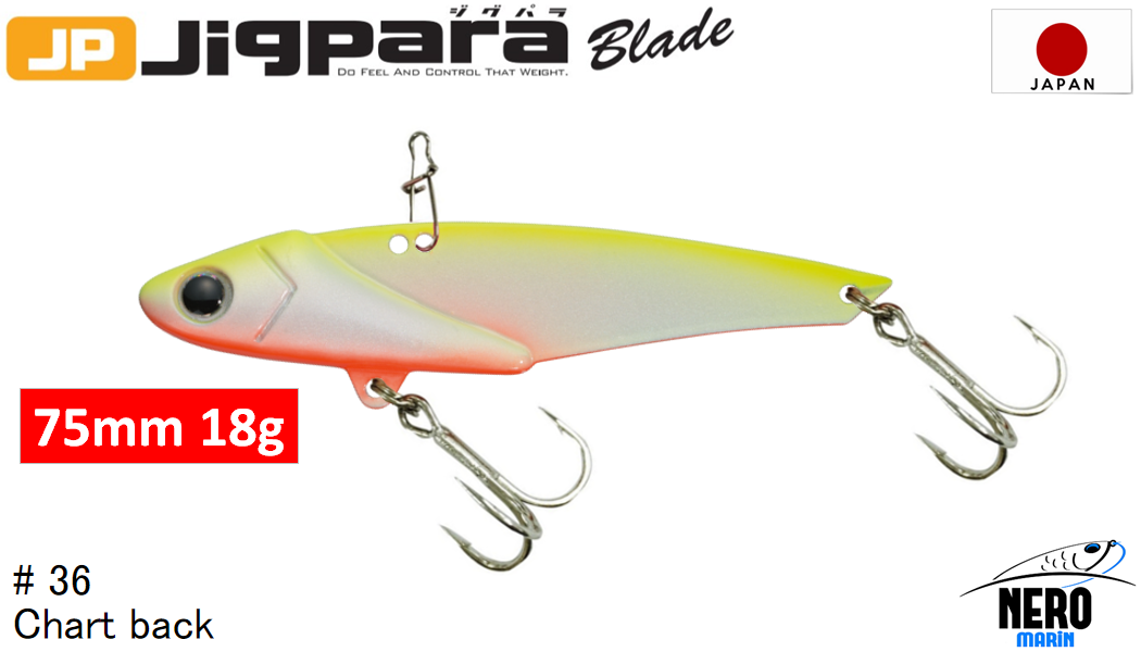 MC Jigpara Blade JPB  75mm-18gr #36 Chart Back