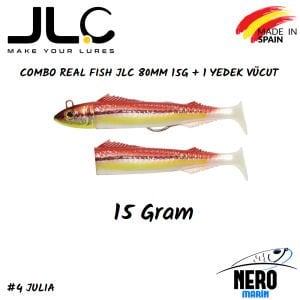 JLC Real Fish Combo 15gr. Kafa 80mm Vücut 2'li Paket #4 Julia