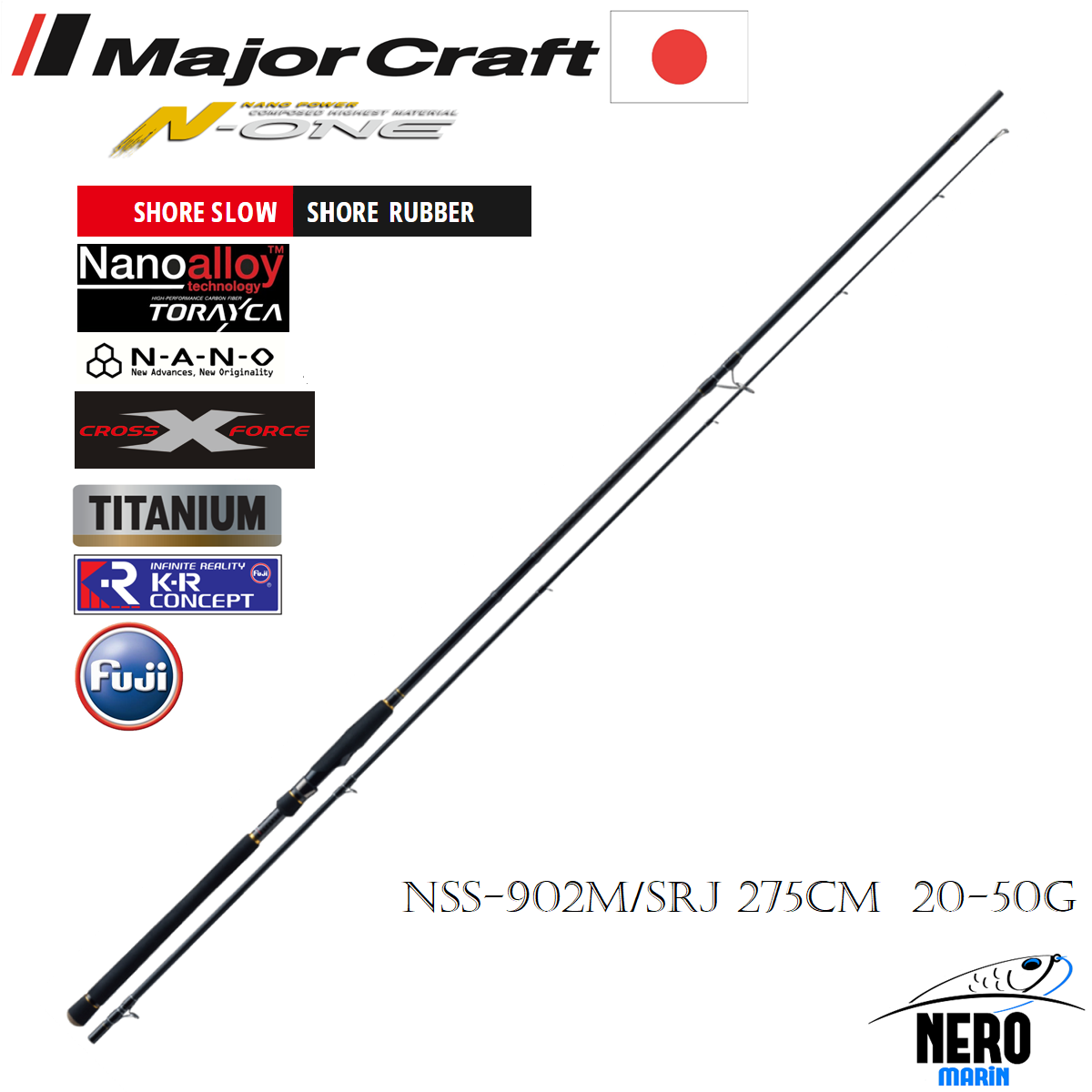 MC N-One NSS-902M/SRJ Light Silikon + Slow shore jigging kamış 275cm 20-50g