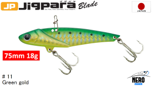 MC Jigpara Blade JPB  75mm-18gr #11 Green Gold
