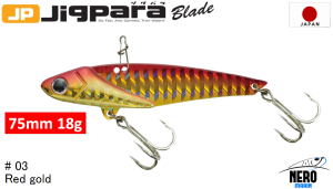 MC Jigpara Blade JPB  75mm-18gr #03 Red Gold