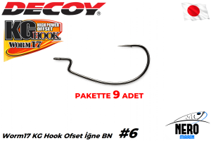 Decoy Worm17 KG Hook Ofset İğne BN #6 (9 Adet)