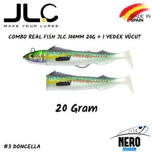 JLC Real Fish Combo 20gr. Kafa 100mm Vücut + 1 Yedek Vücut #3 Doncella
