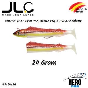 JLC Real Fish Combo 20gr. Kafa 100mm Vücut + 1 Yedek Vücut #4 Julia