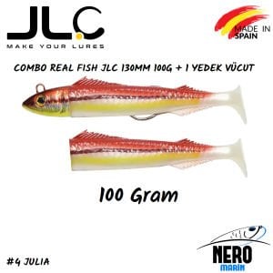 JLC Real Fish Combo 100gr. Kafa 130mm Vücut + 1 Yedek Vücut #4 Julia