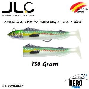 JLC Real Fish Combo 130gr. Kafa 130mm Vücut + 1 Yedek Vücut #3 Doncella