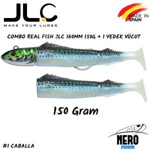 JLC Real Fish Combo 150gr. Kafa 160mm Vücut + 1 Yedek Vücut #1 Caballa