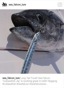 Sea Falcon Cutlass Fish Jig 180gr. 04 Lens Holo Glow Belly