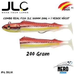 JLC Real Fish Combo 200gr. Kafa 160mm Vücut + 1 Yedek Vücut #4 Julia