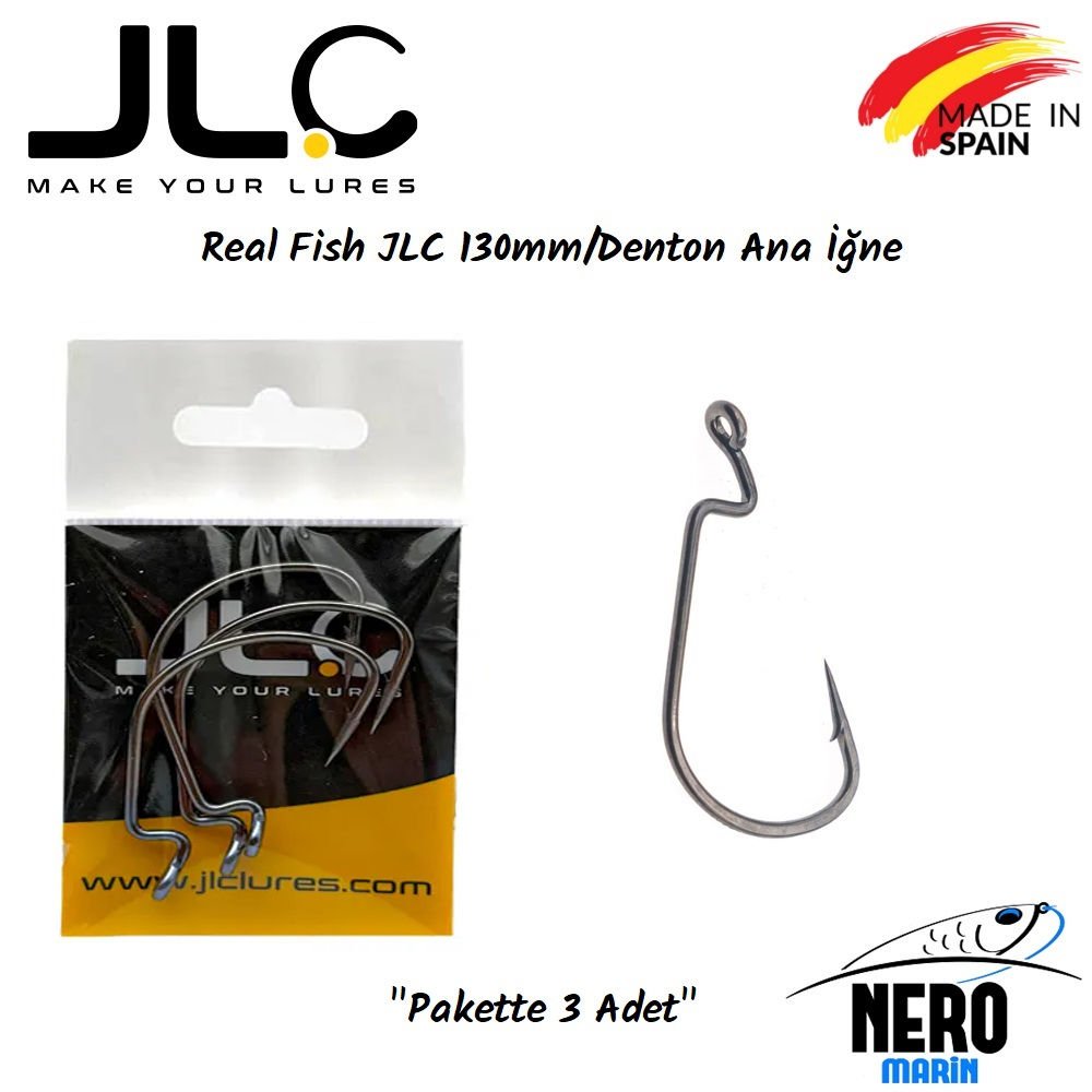 JLC Real Fish 130mm ve Denton Ana İğne 3 adet / paket