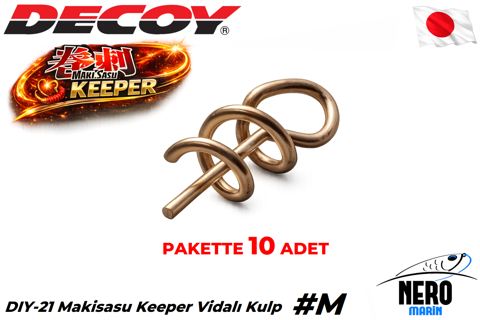 Decoy DIY-21 Makisasu Keeper Vidalı Kulp #M (10 Adet / Paket)