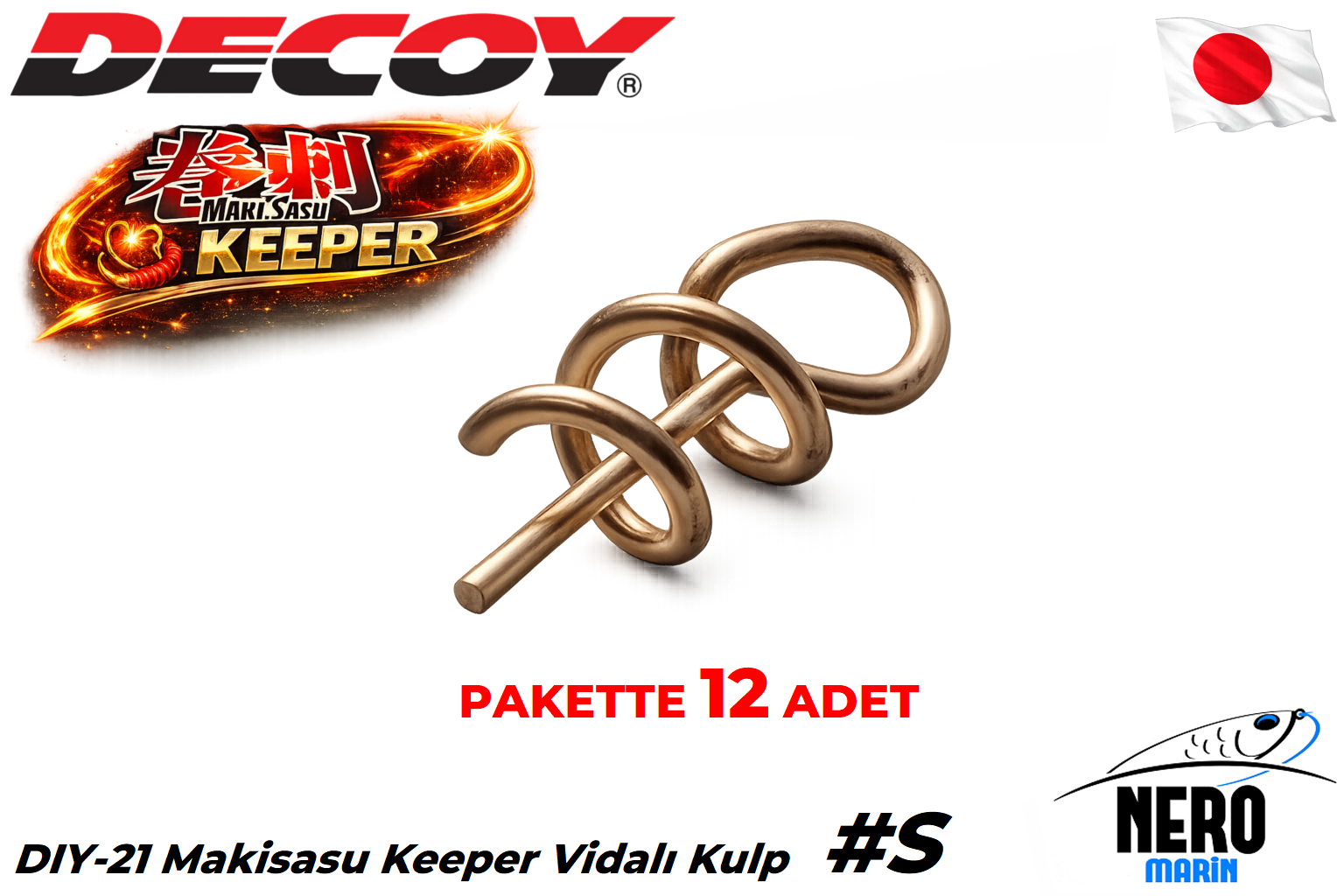 Decoy DIY-21 Makisasu Keeper Vidalı Kulp #S (12 Adet / Paket)