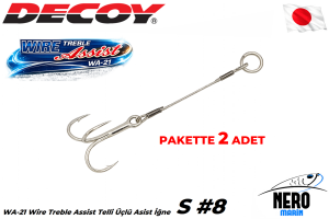 Decoy WA-21 Wire Treble Assist Telli Üçlü Asist İğne #S (2 Adet / Paket)