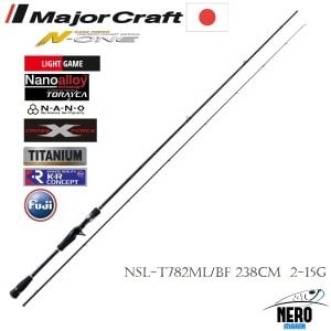 MC N-One NSL-T782ML/BF Light Spin Kamış Bait Casting Tubular Uç 238cm 2-15g