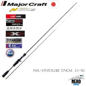 MC N-One NSL-S702UL/BF LRF Kamış Bait Casting Solid Uç 275cm 1.5-5g