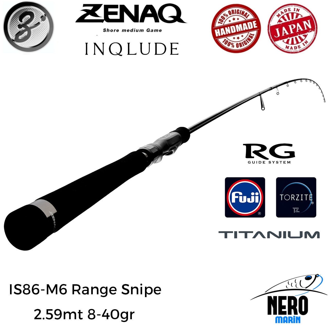 Zenaq Inqlude IS86-M6 Range Snipe (RG) 2.59mt 8-40gr (2P) Spin Kamış