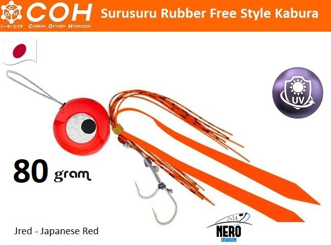 COH Kabura Slider Tai Rubber Jig 80gr. JRED