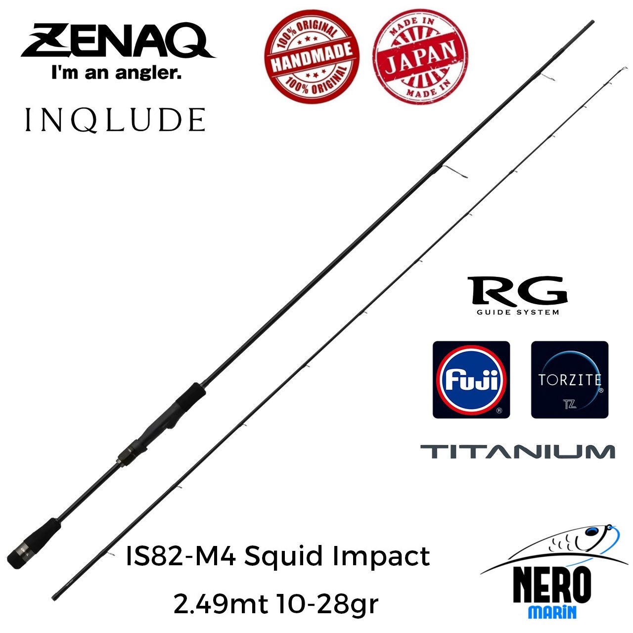 Zenaq Inqlude IS82-M4 Squid Impact (RG) 2.49mt 10-28gr (2P) Spin Kamış