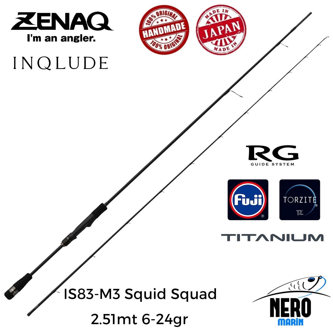 Zenaq Inqlude IS83-M3 Squid Squad (RG) 2.51mt 6-24gr (2P) Spin Kamış