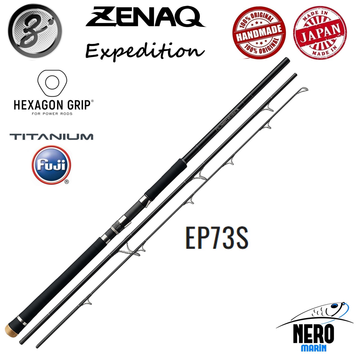 Zenaq Expedition EP73S 3 parçalı Spin Kamış 221cm 20-90 gr.