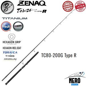 Zenaq Tobizo TC80-200G Type R Off Shore Casting Popping Kamış 244cm Max 230gr