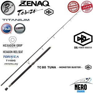 Zenaq Tobizo Monster Buster TC80 Tuna DBL Off Shore Casting Popping Kamış 231cm 80-230gr