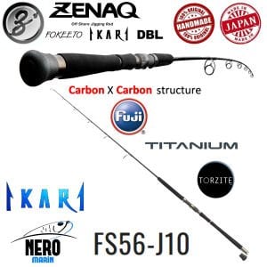 Zenaq Fokeeto DBL FS56-J10 Ikari 1.68mt 150-400gr (1P) Jigging Kamış