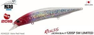Realis Jerkbait 120SP SW AOA0220 Astro Red Head