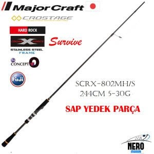 MC Crostage New SCRX-802MH/S Hard Rock Spin Kamış 244cm 5-30g Yedek Sap Parça