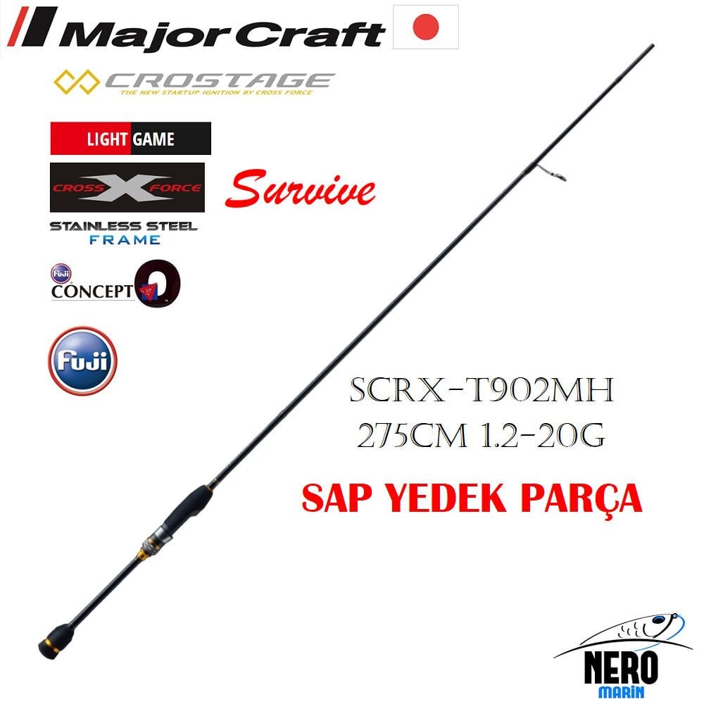 MC Crostage New SCRX-T902MH LRF +Microjig Kamış Tubular 275cm 1.2-20g Yedek Sap Parça