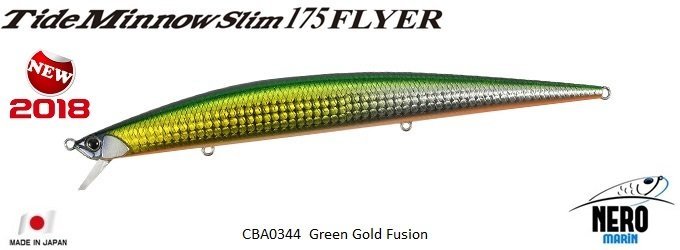 Tide Minnow Slim Flyer 175 CBA0344 / Green Gold Fusion