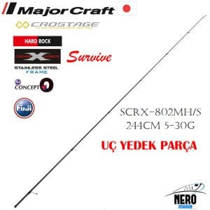 MC Crostage New SCRX-802MH/S Hard Rock Spin Kamış 244cm 5-30g Yedek Uç Parça