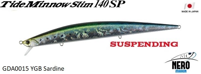 Tide Minnow Slim 140SP DDA0015 YGB Sardine