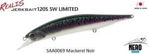 Duo Realis Jerkbait 120S SW SAA0069 Mackerel Noir