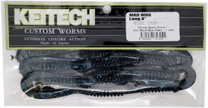Keitech Mad Wag Long 8'' #312 Black Blue Flake