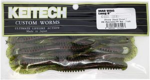Keitech Mad Wag Long 8'' #208 Watermelon PP. Red