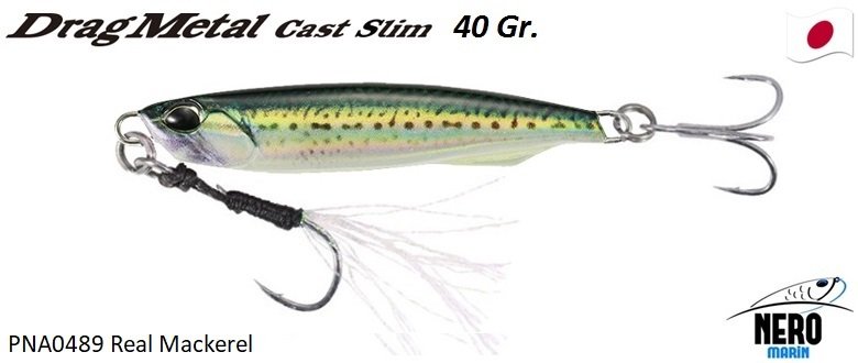 Drag Metal Cast Slim Jig 40Gr. PNA0489 Real Mackerel