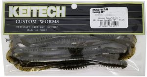 Keitech Mad Wag Long 8'' #101 Green Pumpkin PP.