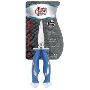 Cuda 18829 8.5'' Titatnium Nitride Bonded Bent Needle Nose Pliers