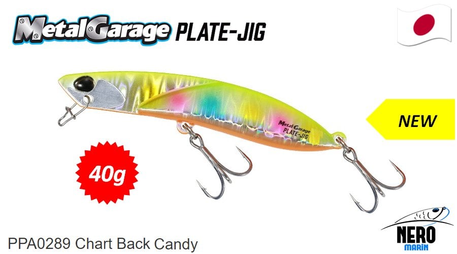 Duo Metal Garage Plate Jig 40gr. PPA0289 Chart Back Candy