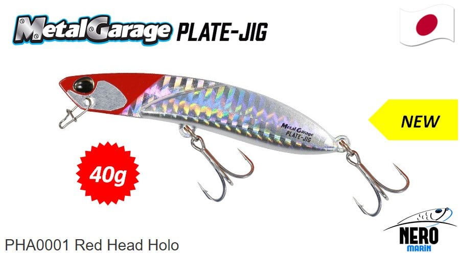Duo Metal Garage Plate Jig 40gr. PHA0001 Red Head Holo