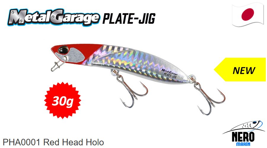 Duo Metal Garage Plate Jig 30gr. PHA0001 Red Head Holo