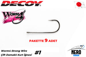 Decoy Worm4 Strong Wire Çift Damaklı Kurt İğnesi #2 (9 Adet/Paket)