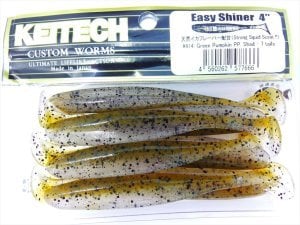 Keitech Easy Shiner 4'' #414 Green Pumpkin PP Shad