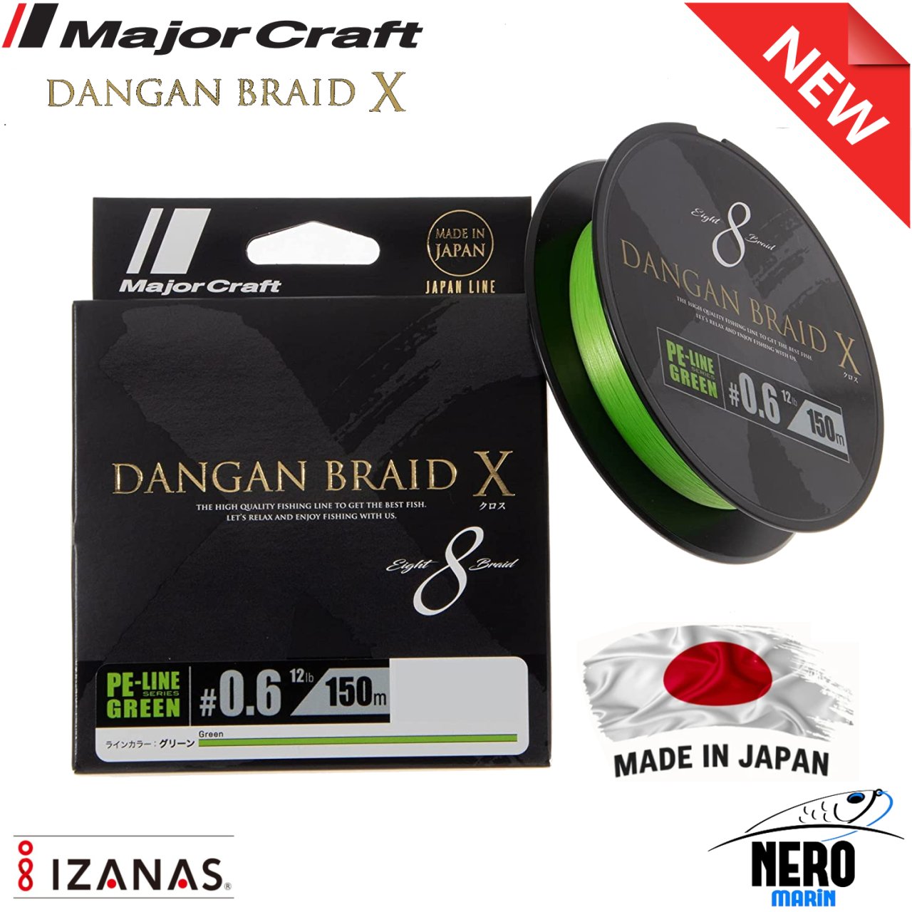 MC Dangan X Braid İp DBX8 PE 0.6 150 metre Yeşil